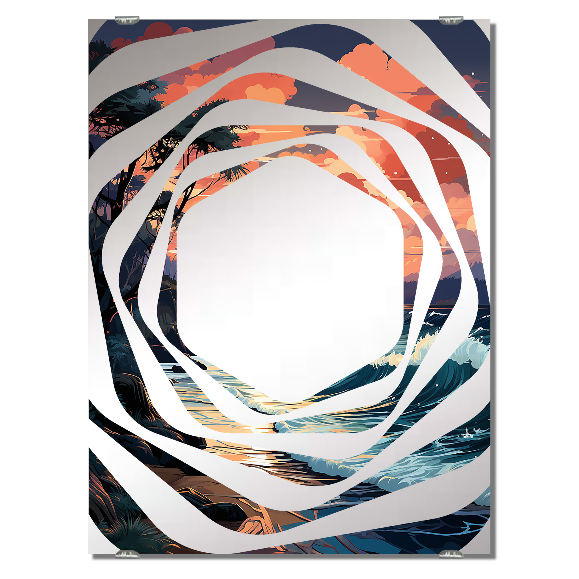 East Urban Home Nydam - Coastal Beach Wall Mirror Large MIR139405 | Wayfair
