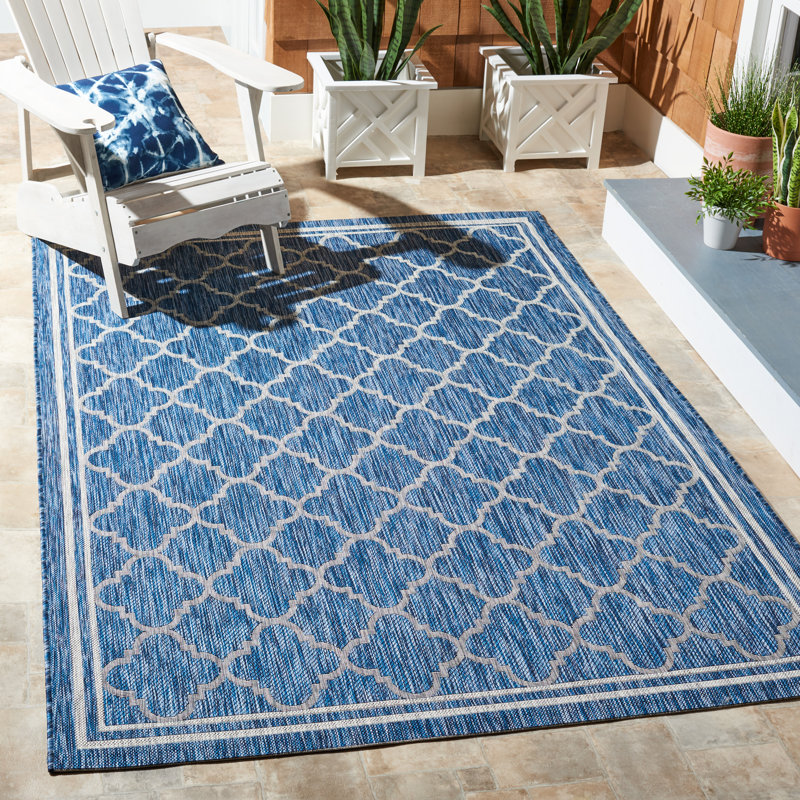 Alminas Performance Geometric Indoor/Outdoor Area Rug, Rectangle 5'3" x 7'7"