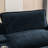 Blue 111" Sectional , Double Cushion Design, Two Ports, Cup Holders, And Removable Ottomans For Home Relaxation With Cushion, Large Storage Space-1162437742