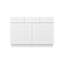 Meuble-lavabo de style Shaker à 2 tiroirs, sans comptoir, à assembler soi-même, 53 cm (P) x 122 cm (L) x 88 cm (H), blanc