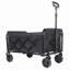 Chariot utilitaire pliable robuste avec roulettes pivotantes à 360 ° - Chariot de jardin et de plage pliable d'une capacité de 360 lb