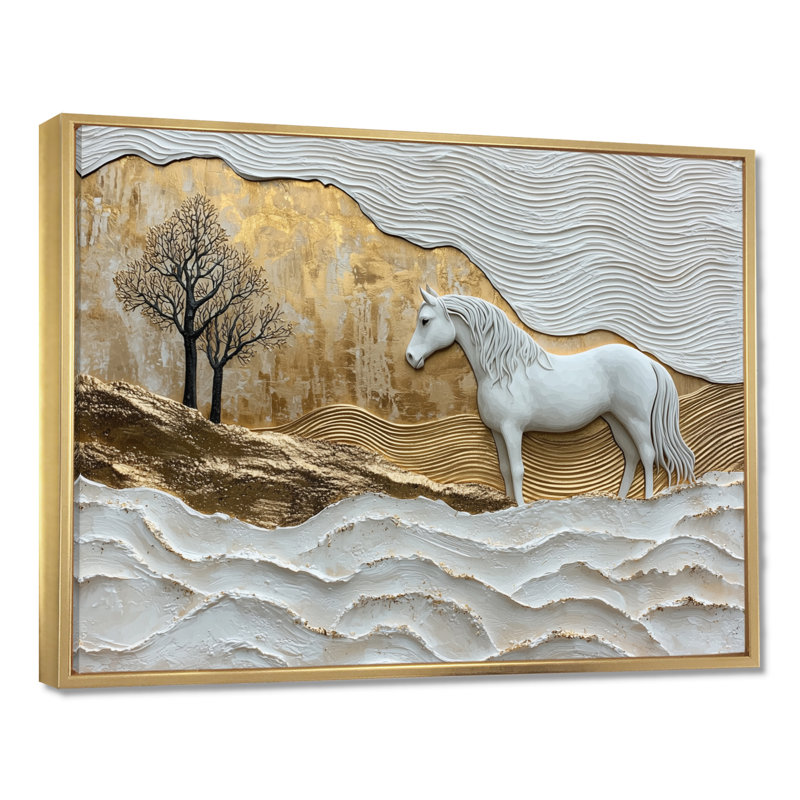 Kleier - Animals Wall Art, H 12 po x l 20 po, Picture Frame Print, Doré