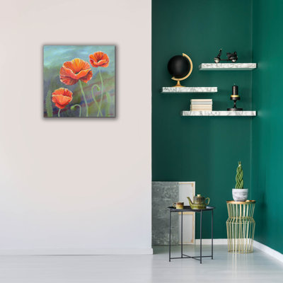 Toile épique Graffiti «Poppies 1 Big» par Bebe Keith, 26 po x 26 po