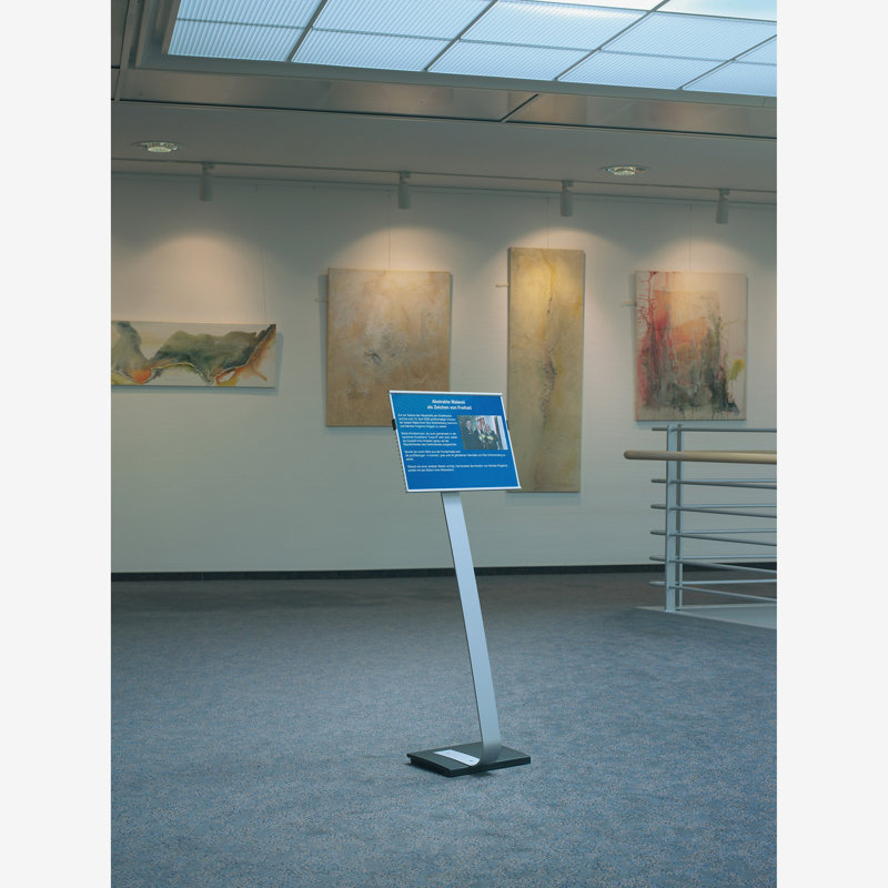 Aluminum and Cast Iron Rotating Floor Sign Holder