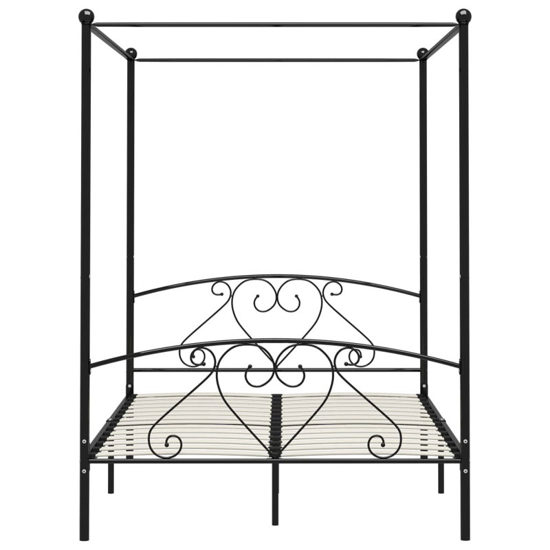 Issac Metal Bed, European Kingsize (160 x 200cm), Grey