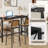 Aust Industrial Bar Table, 36.6" Tall Kitchen Counter Height Pub Table, Rustic High Top Sofa Table Behind Couch, Long Narrow Coffee Dining Bistro Table-120794249