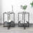 Chic And Durable Tempered Glass End Table Set