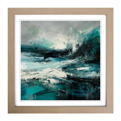 Ocean Gestural Art No.5 - Framed Print