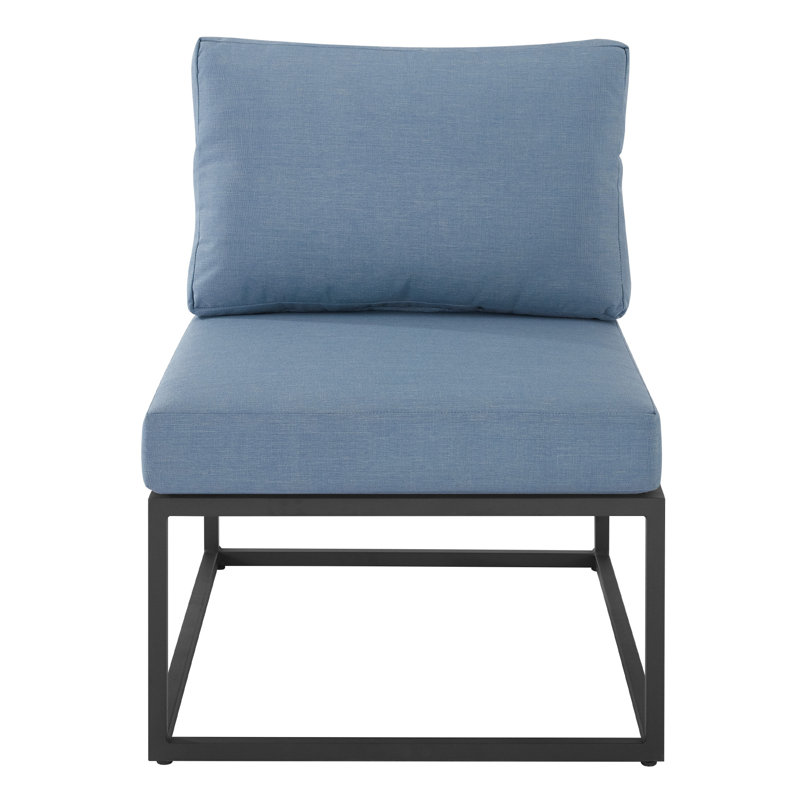 Chaise de patio modulaire avec coussins Runar