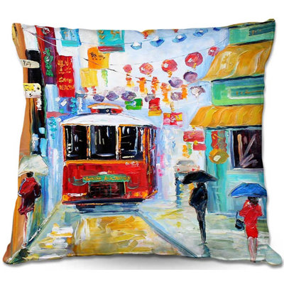  Housse et insert de coussin carré China Town