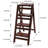 4-Step Sharatan Folding Wooden Step Stool Ladder