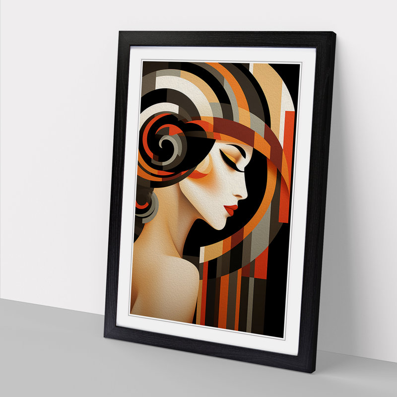 Single Picture Frame Print on Wood, 64cm H x 46cm W, Black Framed