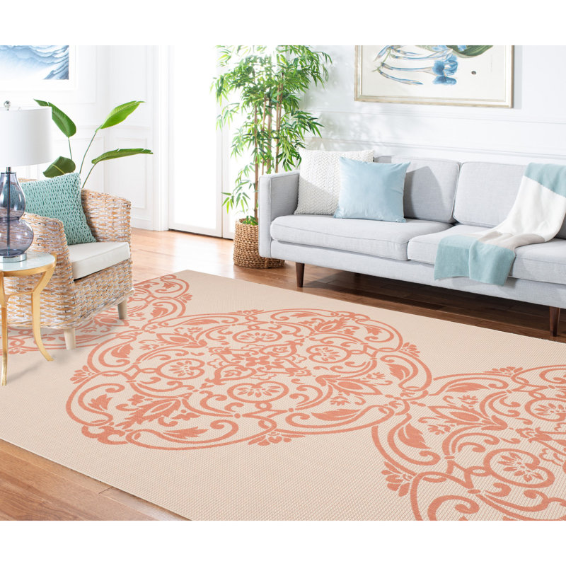 Tapis ikat cannelle Topiaire, Rectangle 8 pi x 11 pi 2 po