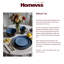 Service de table 8 pièces en grès HomeVSS ColorCore, intérieur bleu lustré et extérieur noir mat, pour 2 personnes-410468474
