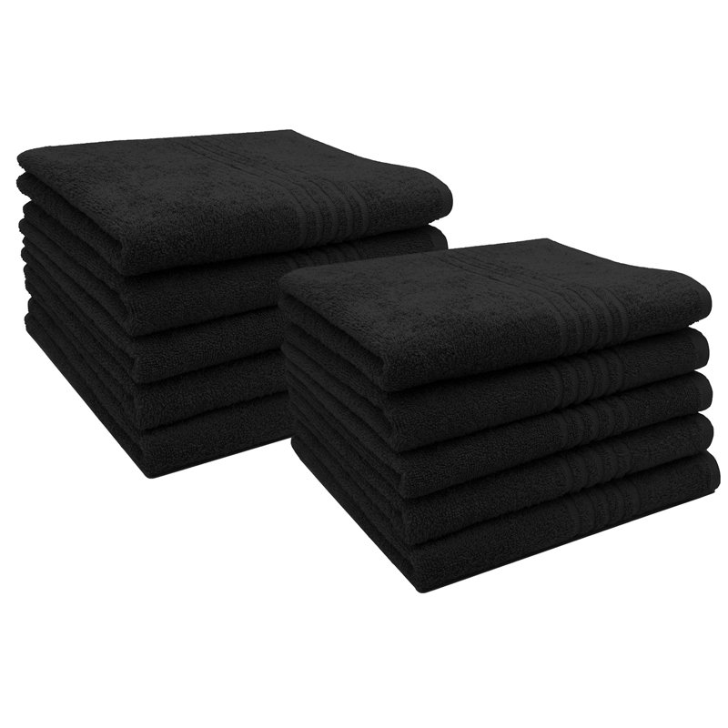 Lightweight Hand Towel, Black