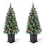 4ft Regular Green Realistic Artificial Pine Christmas Tree with 80 LED Lights