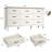55.1" W Farmhouse 9 Drawer Dresser with Specious Tabletop,Wood Bedroom Dresser -1149035094