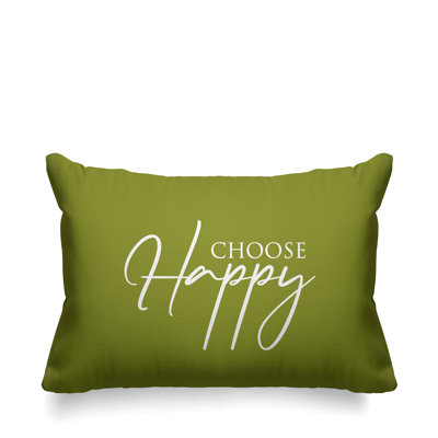 Housse et insert de coussin rectangulaire extérieur Aspire Choisissez Happy