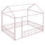 Structure de lit pleine grandeur en métal avec clôture, pour adolescents, filles et garçons-118098531-118098532