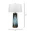 Lampe de table bleue 30,5 po Brushstroke