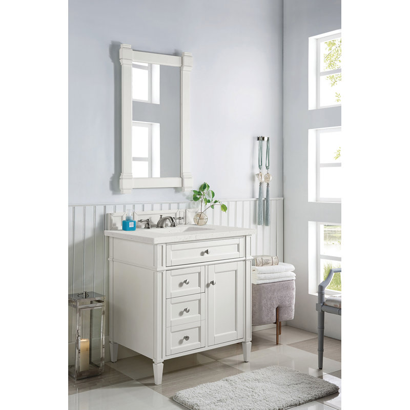 Brittany 30'' W Single Vanity, Lime Delight, Bright White, 8" Widespread
