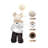 Light Luxury Resin Bear Moon Lamp Bluetooth Home Ornament