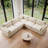 Abramson L-Shaped Corner Chenille Upholstered Sectional Cloud Sofa-652674348