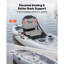 Siège de kayak, ensemble de 1 siège surélevé de 1,3 po de hauteur, siège de canoë pliable universel avec support de dossier réglable, sangles réglables et cadre en alliage d'aluminium pour kayaks et canots gonflables
