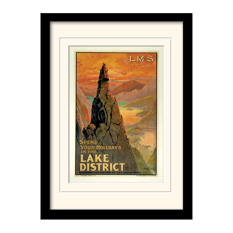 Print, Yellow, Black Frame, 40cm H x 30cm W