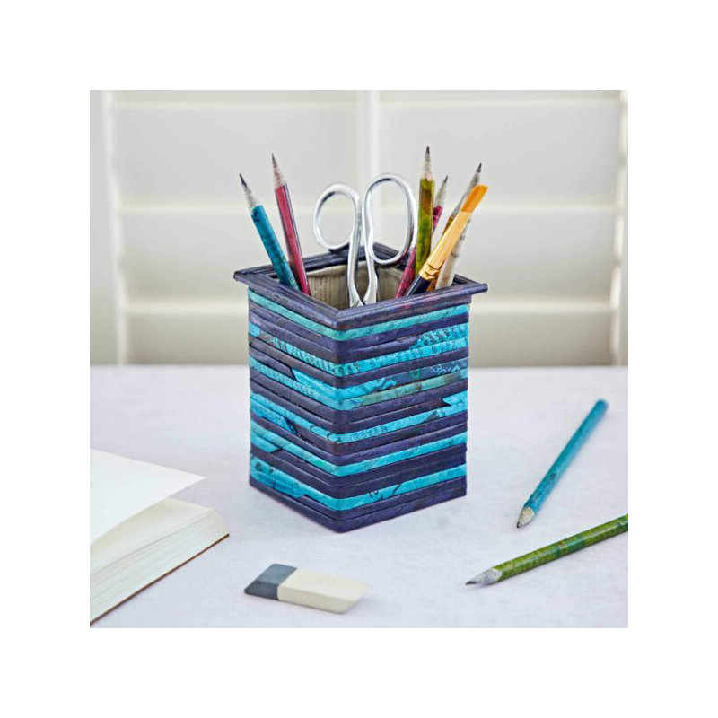 Cardboard / Paper Pen Holder, Blue
