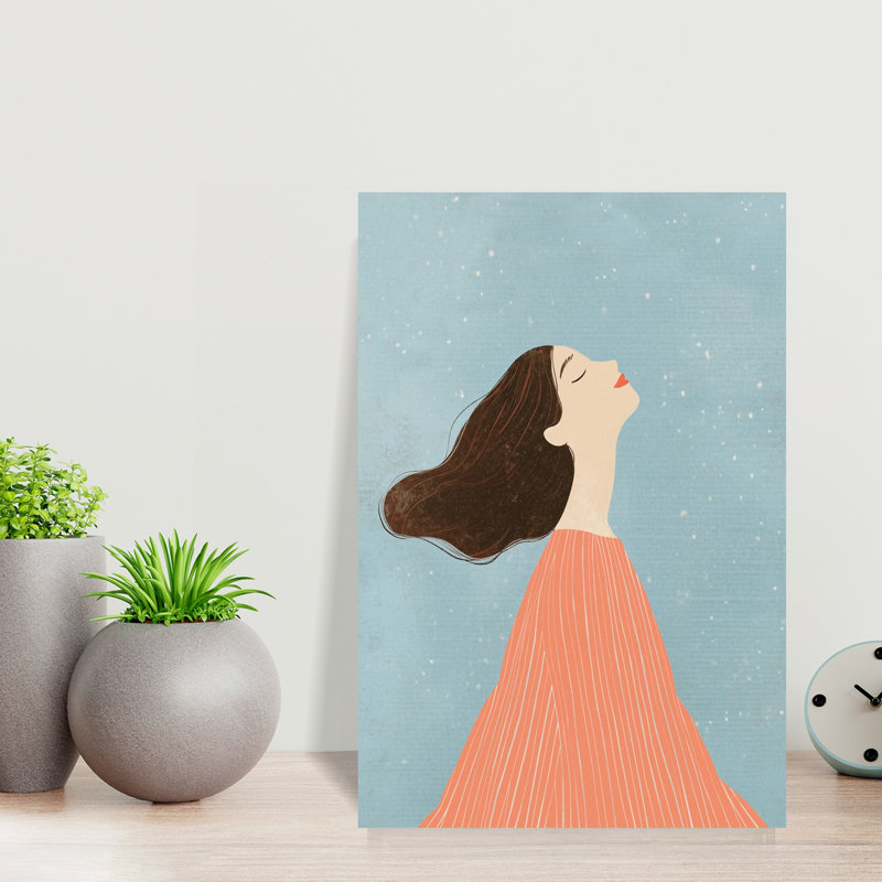 Peaceful Dreamer, paysage moderne abstrait, art mural, H 18 po x l 12 po