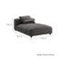 Chaise longue modulaire rembourrée en tissu Solace-101704624