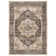 Tapis floral brun lavable à la machine