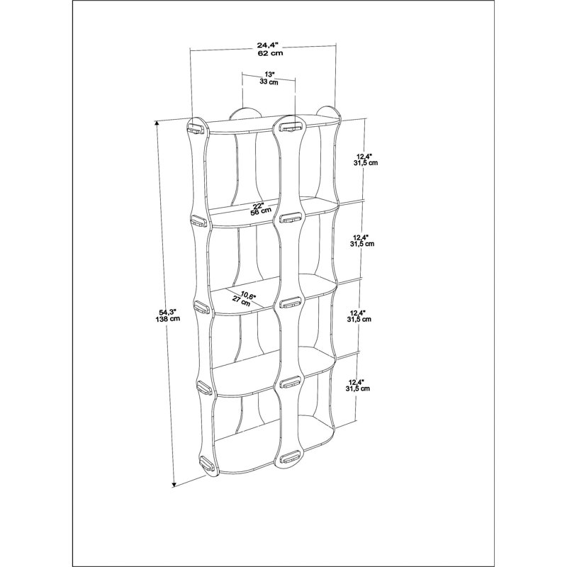 Stamenko MDF Bookcase