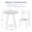 Ensemble de coin-repas en bois 3 pièces pour 2 avec chaises rembourrées et structure en acier-111245010-111245011-111245014