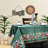 Jossalin Rectangle Floral Christmas Cotton Tablecloth-1850994416