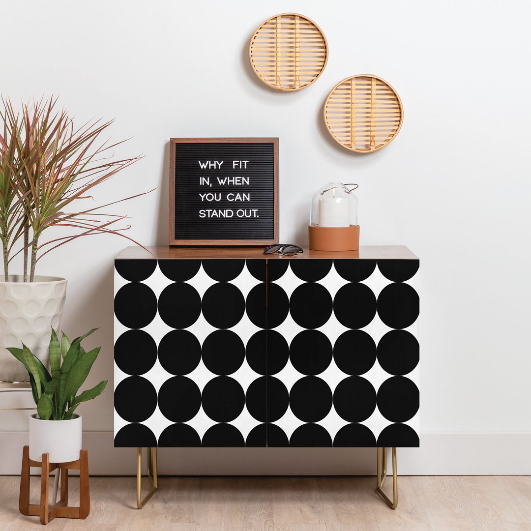 Natalie Baca Mod Polka Dot 2 Door Credenza Cabinet East Urban Home 