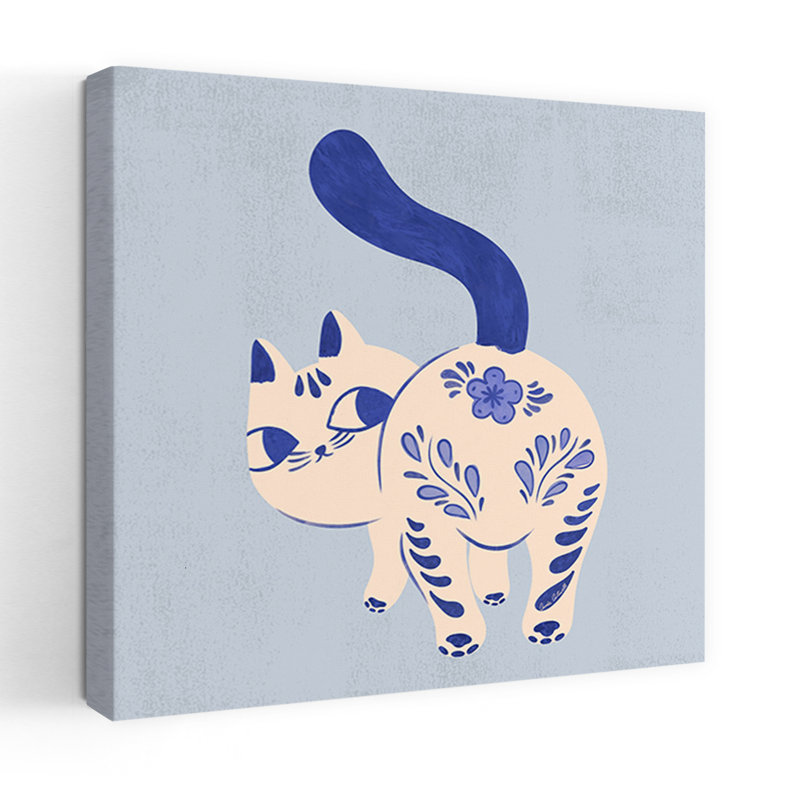Art contemporain, art contemporain pour chat, H 36 po x l 36 po