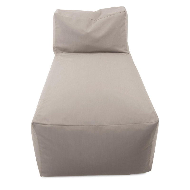 Pouf d'extérieur Kertis, mousse paysage marin, Gris clair