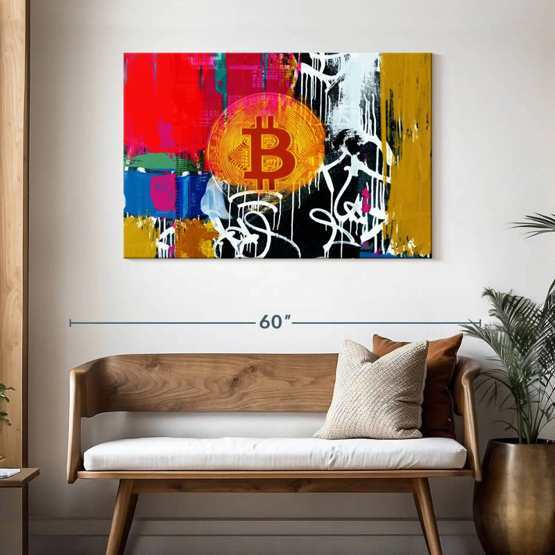Kerner Cryptocurrency Bitcoin, 30" H x 45" W