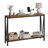 Console Table, Entryway Table With Storage, Industrial Sofa Table With V Design, 2-Tier Narrow Console Table-537844815-549872530