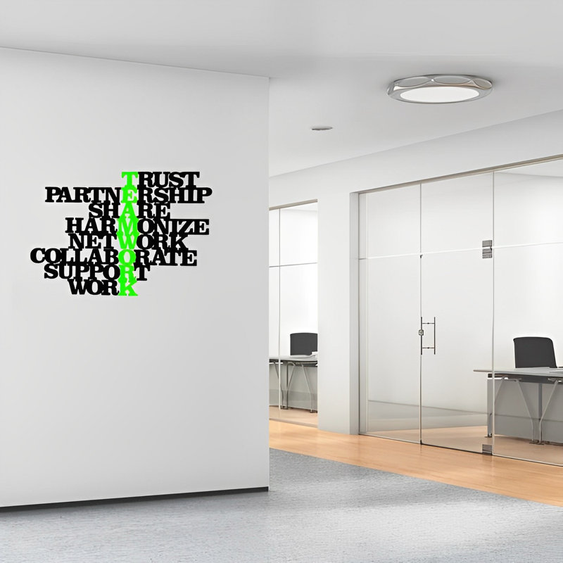 Wall Decor on Metal, Black/Green