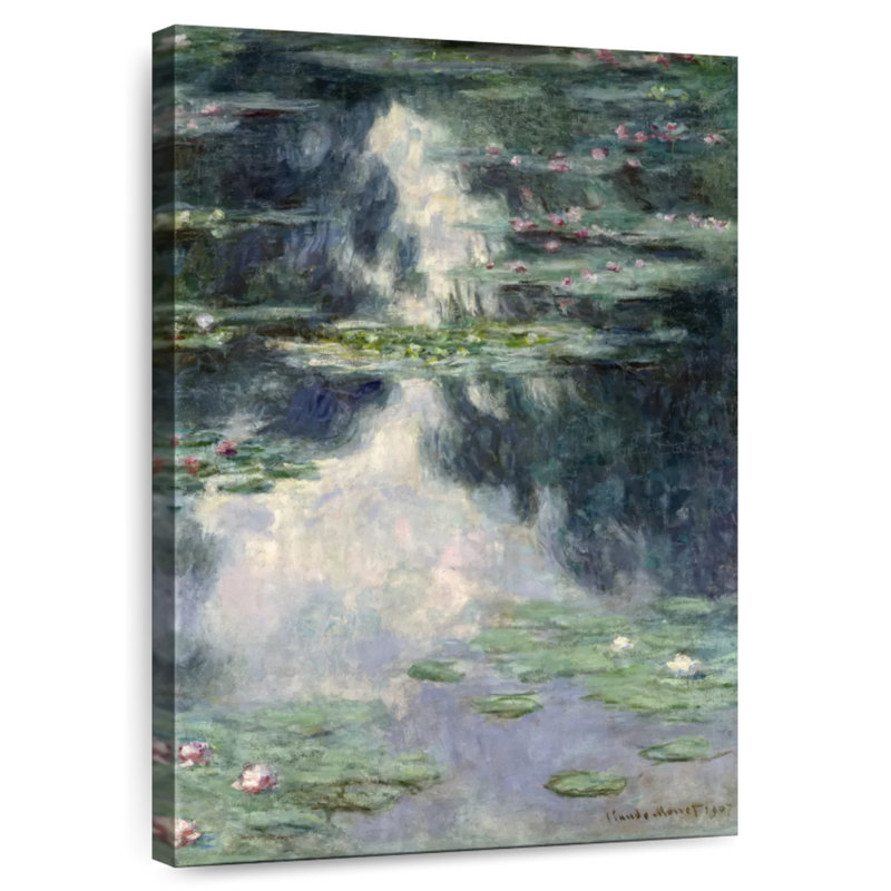 Étang Harnek avec nénuphars 1907, H 24 po x l 16 po