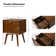 Boneva Mid-century Modern 2-Drawer Nightstand with Hidden Drawer and Built-In Outlets
