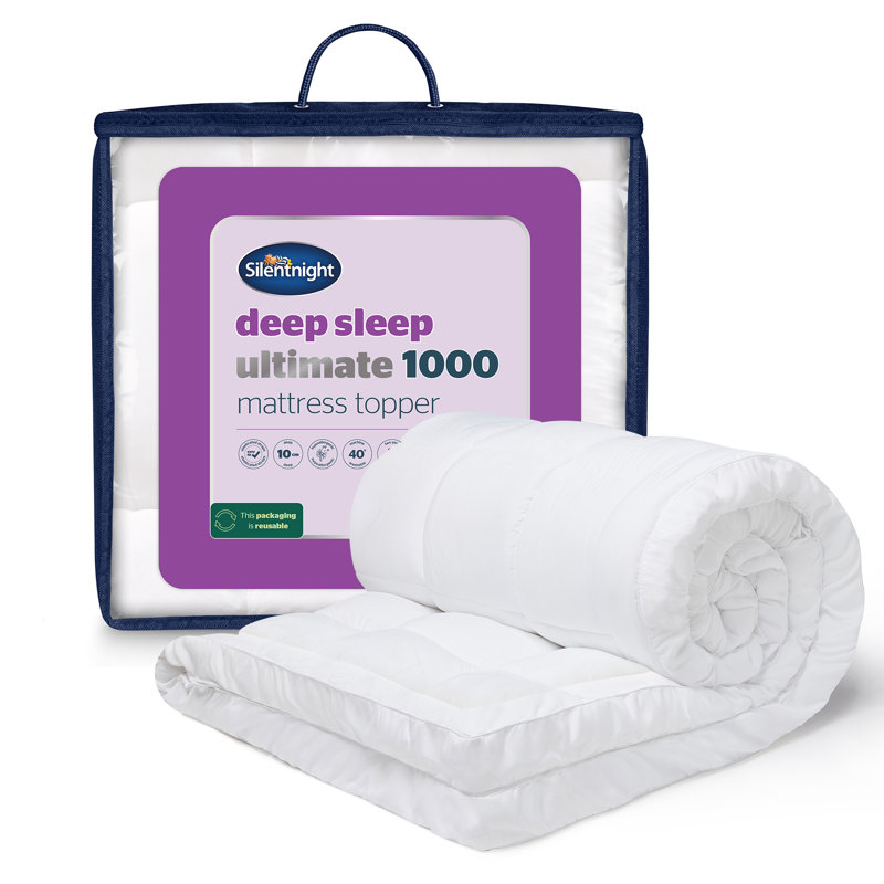 Silentnight Ultimate Deep Sleep 1000 Mattress Topper, White, Small Double (4')
