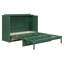 Queen Murphy Bed with Large Drawers,Green