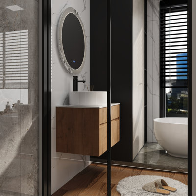 32" Floating Bathroom Vanity with Ceramic Sink and Soft-Close Cabinetry