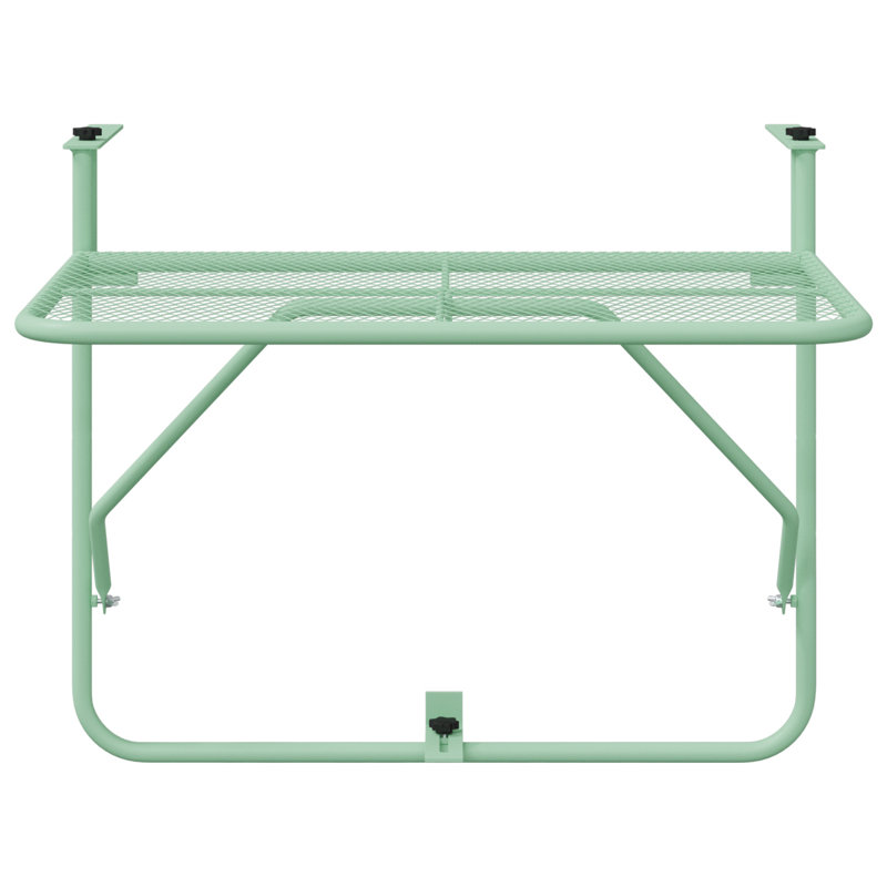 Balcony Table Metal Medium Collapsible Patio Table,  Mint Green