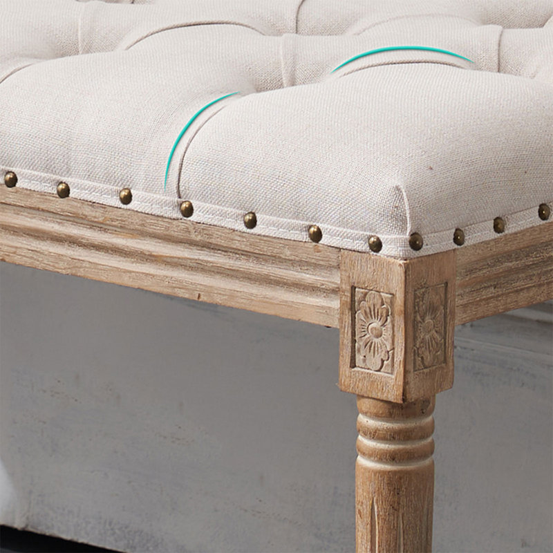 Banc rembourré blanc