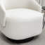 Fauteuil demi-tonneau pivotant rembourré Calik-561925049